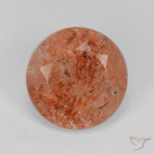 4.27ct Naturel Orange pamplemousse Pierre de soleil, Tour, Translucide