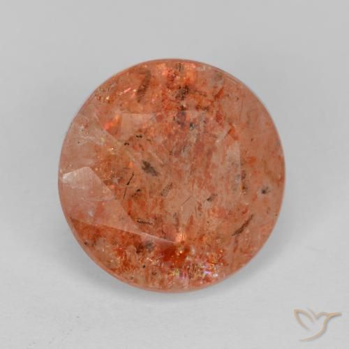 Pierre de soleil Orange pamplemousse naturelle Tour, 4.27 ct, Translucide