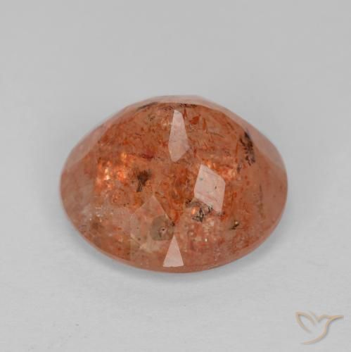 Pierre de soleil Orange pamplemousse naturelle Tour, 4.27 ct, Translucide