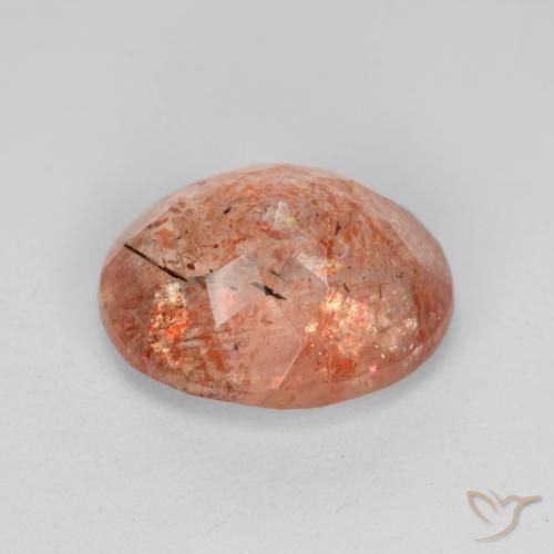Pierre de soleil Orange rougeâtre naturelle ovale, 4.50 ct, Translucide