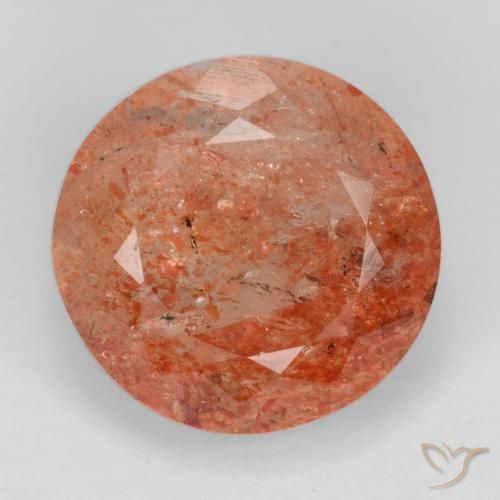 5.04ct Naturel Rouge moyen Pierre de soleil, Tour, Translucide