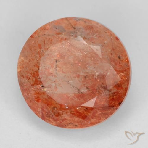 Pierre de soleil Rouge moyen naturelle Tour, 5.04 ct, Translucide
