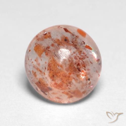 Pierre de soleil Pêche Orange naturelle Tour, 1.17 ct, Translucide