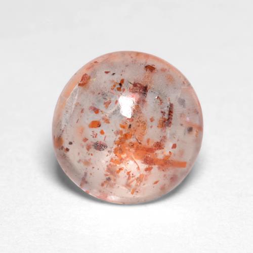 Pierre de Soleil  Pêche Orange naturelle Coupe roude, 1.05 ct, Translucide