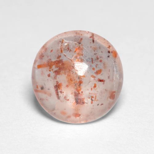 Pierre de Soleil  Pêche Orange naturelle Coupe roude, 1.05 ct, Translucide