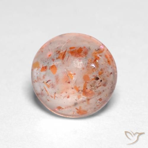 Pierre de soleil Pêche Orange naturelle Tour, 0.94 ct, Translucide