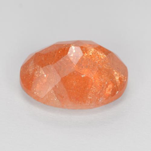Pierre de soleil orange naturelle coupe ovale, 2,42 ct, translucide