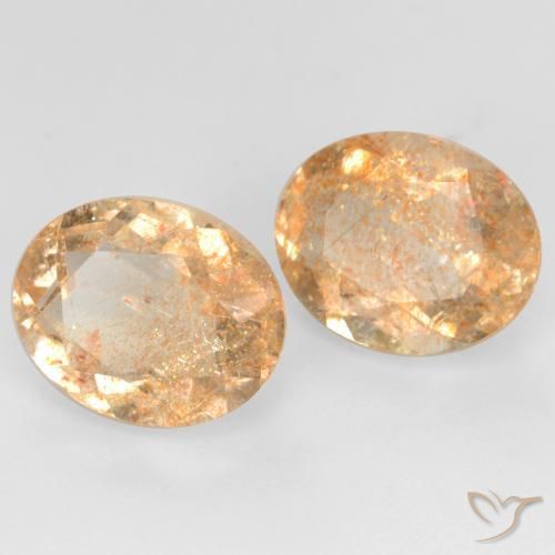 Shop natural 4.91ct Orange cantaloup Pierre de soleil gems, ovale, from Inde at GemSelect. In stock, global shipping!