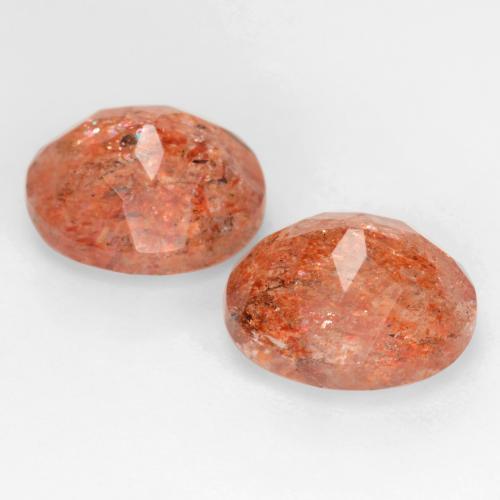 Achetez naturel 5.94ct Orange rougeâtre Pierre de Soleil  gems, Coupe ovale, En provenance Inde chez GemSelect. En stock, livraison internationale!