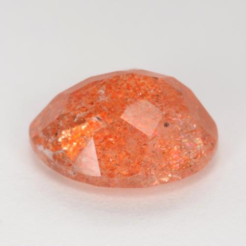 Pierre de soleil rouge naturelle coupe ovale, 2,50 ct, translucide