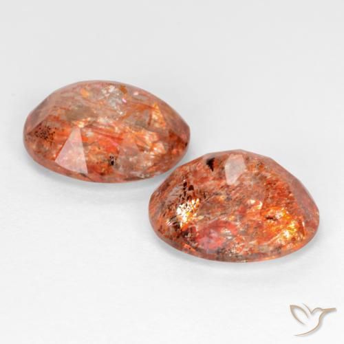 Achetez naturel 4,78ct orange pierre de soleil gems, coupe ovale, en provenance inde chez gemselect. en stock, livraison internationale!