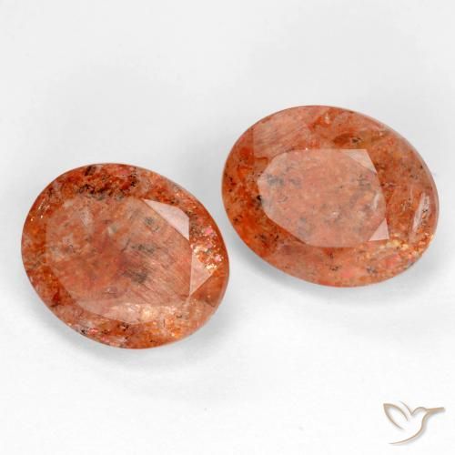 Shop natural 4.77ct Orange rougeâtre Pierre de soleil gems, ovale, from Inde at GemSelect. In stock, global shipping!