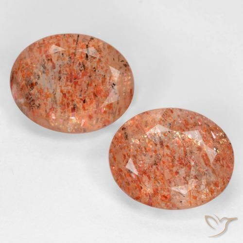 4.88ctw Naturel Orange moyen Pierre de soleil, ovale, Transparent