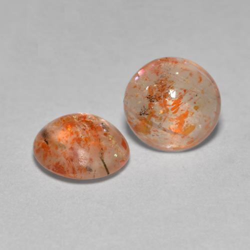 Achetez naturel 1.29ct Orange chaud Pierre de Soleil  gems, Coupe roude, En provenance Inde chez GemSelect. En stock, livraison internationale!