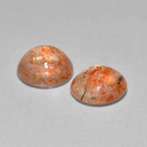 Achetez naturel 1.29ct Orange chaud Pierre de Soleil  gems, Coupe roude, En provenance Inde chez GemSelect. En stock, livraison internationale!