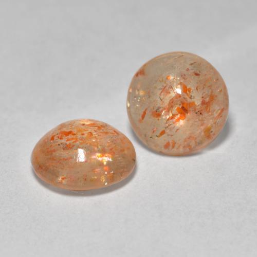 Achetez naturel 1,48ct orange pierre de soleil gems, coupe roude, en provenance inde chez gemselect. en stock, livraison internationale!