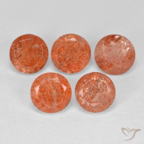 Achetez naturel 2.78ct Orange rougeâtre Pierre de Soleil  gems, Coupe roude, En provenance Inde chez GemSelect. En stock, livraison internationale!