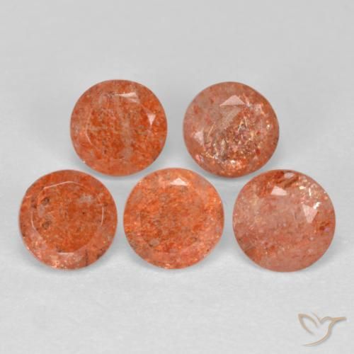 Achetez naturel 2.78ct Orange rougeâtre Pierre de Soleil  gems, Coupe roude, En provenance Inde chez GemSelect. En stock, livraison internationale!