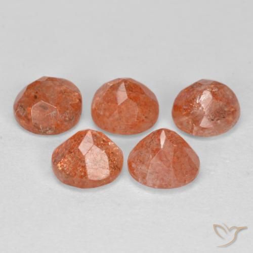 Achetez naturel 2.78ct Orange rougeâtre Pierre de Soleil  gems, Coupe roude, En provenance Inde chez GemSelect. En stock, livraison internationale!