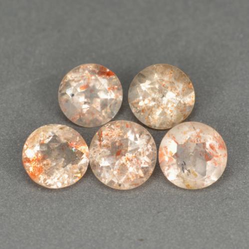 Achetez naturel 2.70ct Orange blanc Pierre de Soleil  gems, Coupe roude, En provenance Inde chez GemSelect. En stock, livraison internationale!
