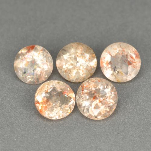 Achetez naturel 2.70ct Orange blanc Pierre de Soleil  gems, Coupe roude, En provenance Inde chez GemSelect. En stock, livraison internationale!