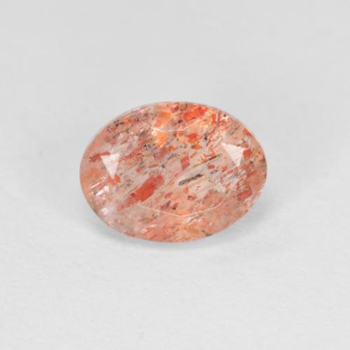 Pierre de Soleil  Orange gingembre naturelle Coupe ovale, 1.30 ct, Translucide