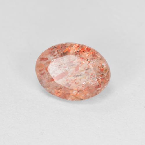 Pierre de Soleil  Orange gingembre naturelle Coupe ovale, 1.30 ct, Translucide