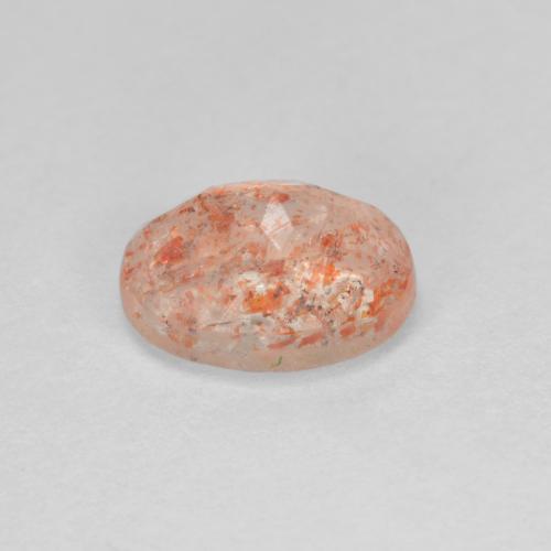 Pierre de soleil orange naturelle coupe ovale, 1,43 ct, translucide