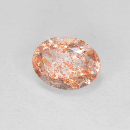Pierre de Soleil  Orange gingembre naturelle Coupe ovale, 1.28 ct, Translucide