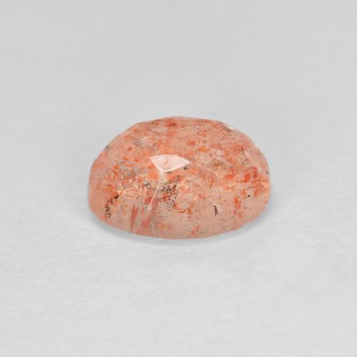Pierre de soleil orange naturelle coupe ovale, 1,33 ct, translucide