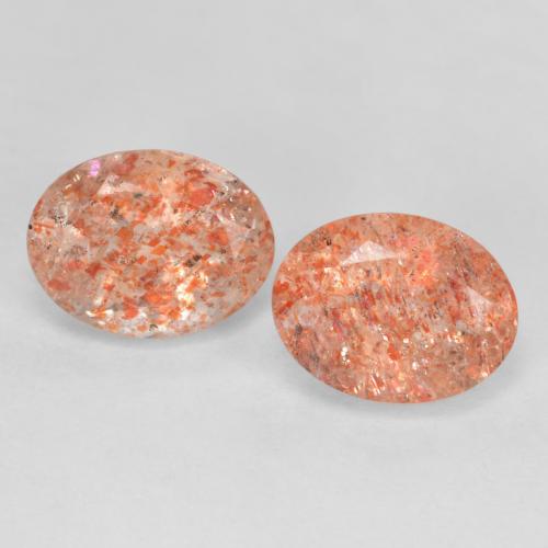 Achetez naturel 2,86ct orange pierre de soleil gems, coupe ovale, en provenance inde chez gemselect. en stock, livraison internationale!
