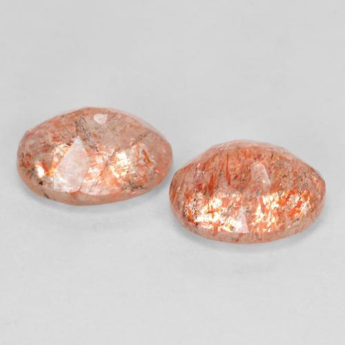 Achetez naturel 2,86ct orange pierre de soleil gems, coupe ovale, en provenance inde chez gemselect. en stock, livraison internationale!