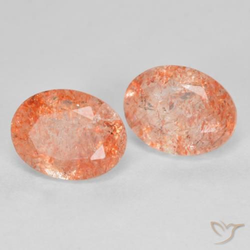 Achetez naturel 2,85ct orange pierre de soleil gems, coupe ovale, en provenance inde chez gemselect. en stock, livraison internationale!