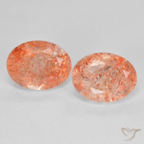 Achetez naturel 2,85ct orange pierre de soleil gems, coupe ovale, en provenance inde chez gemselect. en stock, livraison internationale!