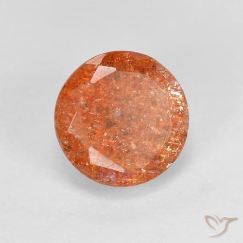 Pierre de Soleil  Orange moyen-léger naturelle Coupe roude, 1.55 ct, Translucide