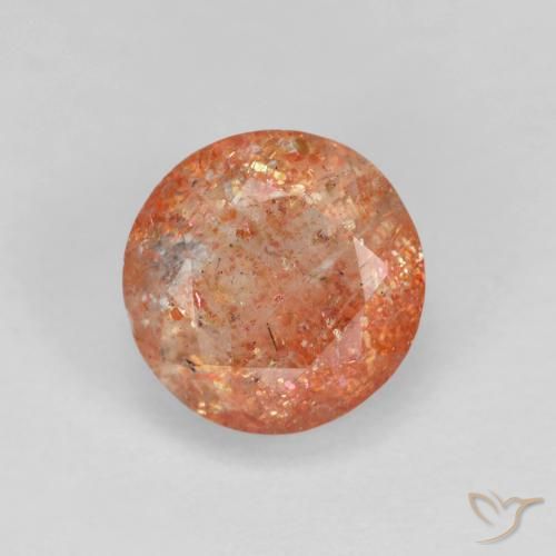 1.53ct Naturel Orange pamplemousse Pierre de soleil, Tour, Translucide