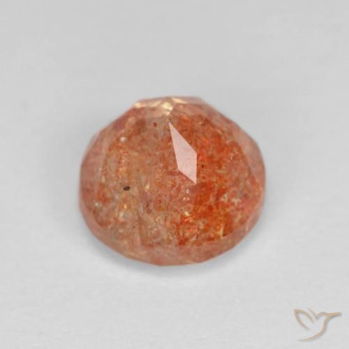 Pierre de soleil Orange pamplemousse naturelle Tour, 1.53 ct, Translucide