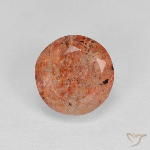 1.45ct Naturel Orange chaud Pierre de soleil, Tour, Translucide