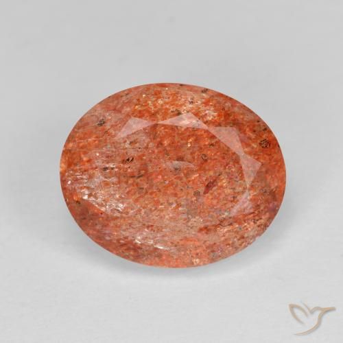 3.59ct Naturel Orange pamplemousse Pierre de soleil, ovale, Transparent