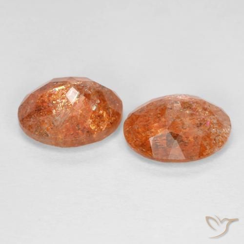 Shop natural 4.80ct Orange rougeâtre Pierre de soleil gems, ovale, from Inde at GemSelect. In stock, global shipping!