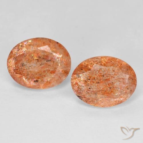 4.92ctw Naturel Orange moyen Pierre de soleil, ovale, Transparent