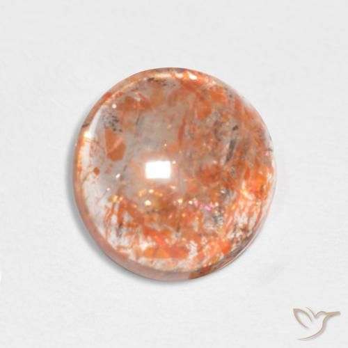 Pierre de soleil Orange rougeâtre naturelle Tour, 1.98 ct, Translucide