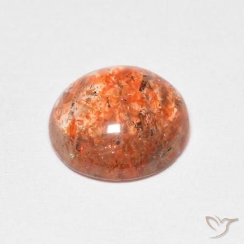 Pierre de soleil Orange rougeâtre naturelle Tour, 1.98 ct, Translucide