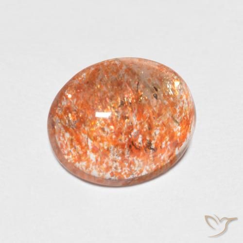 1.86ct Naturel Orange vif Pierre de soleil, ovale, Translucide
