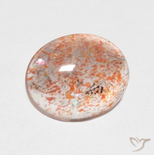 2.39ct Naturel Orange clair Pierre de soleil, ovale, Transparent