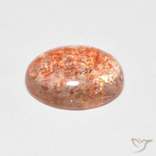 Pierre de soleil Orange clair naturelle ovale, 2.39 ct, Transparent