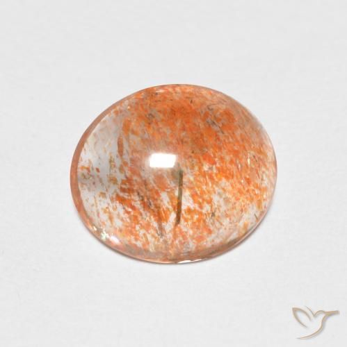 1.76ct Naturel Orange clair Pierre de soleil, ovale, Translucide