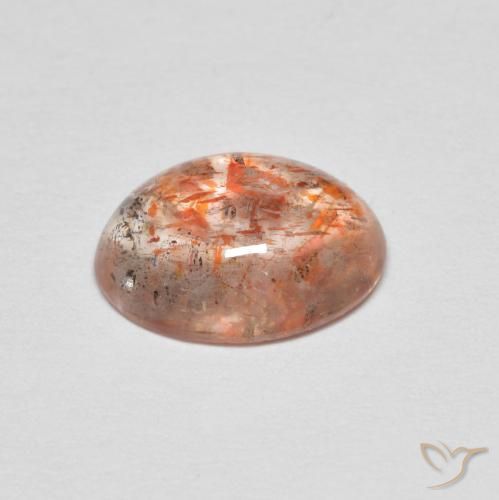 Pierre de soleil Orange clair naturelle ovale, 1.76 ct, Translucide