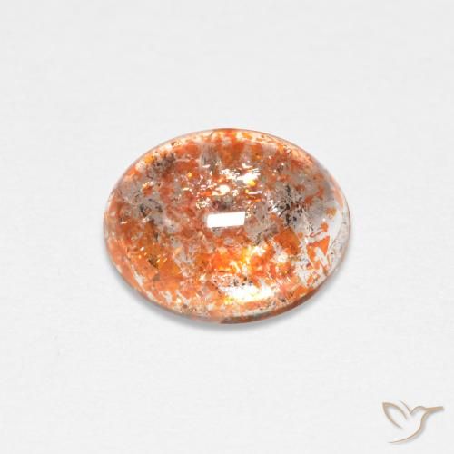 1.45ct Naturel Orange moyen Pierre de soleil, ovale, Translucide