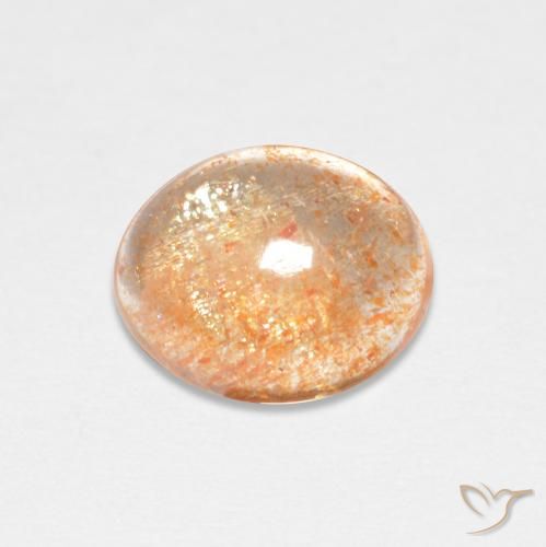 1.82ct Naturel Orange clair Pierre de soleil, ovale, Translucide